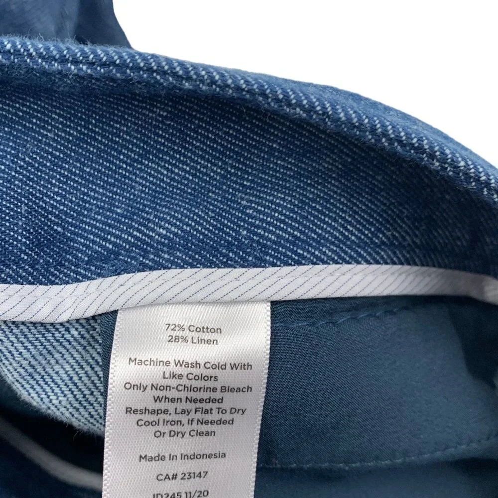 Talbots Linen/Cotton Blend Wide Leg Pants Women's Size 10